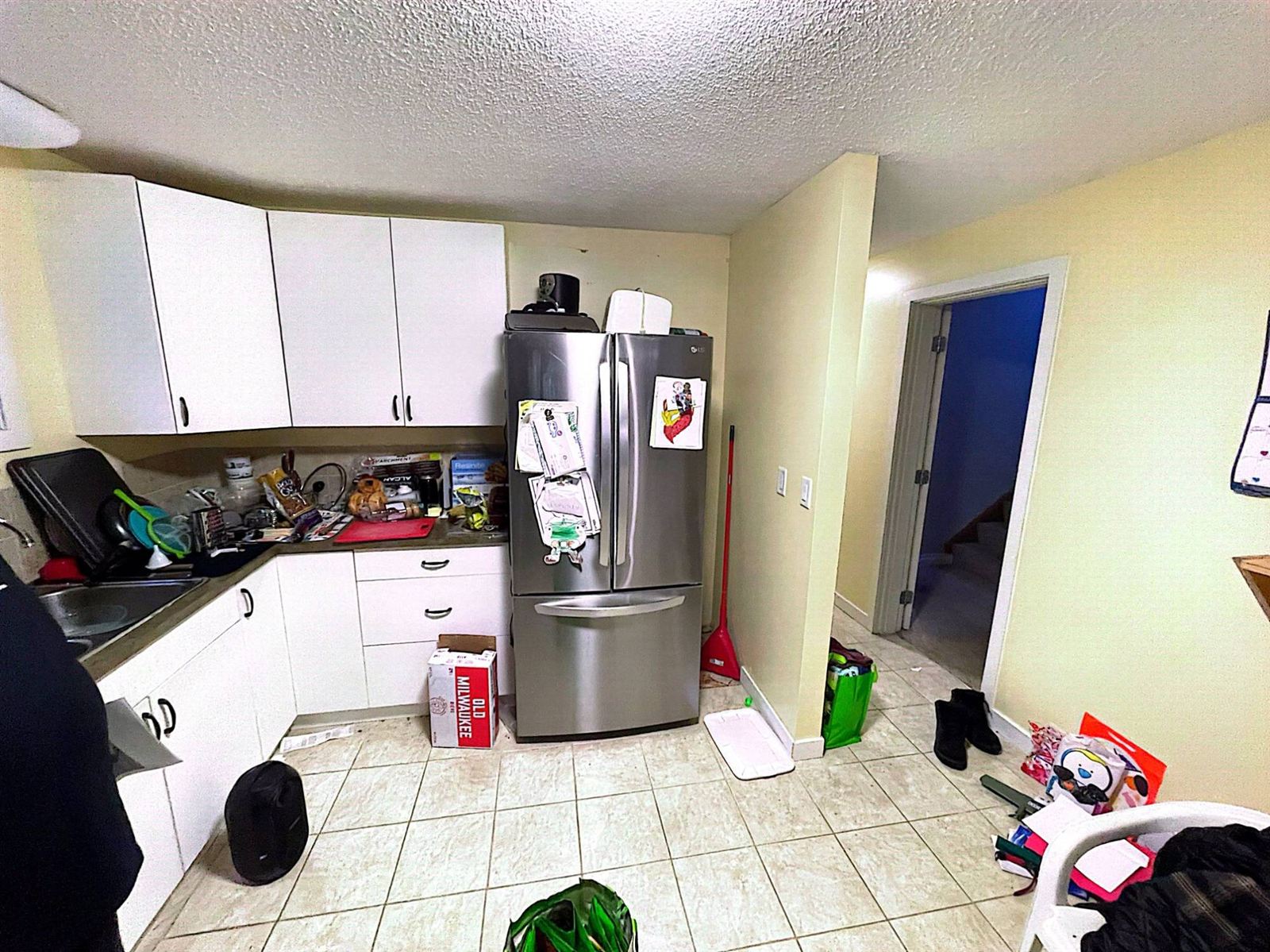 Before: the original basement kitchen