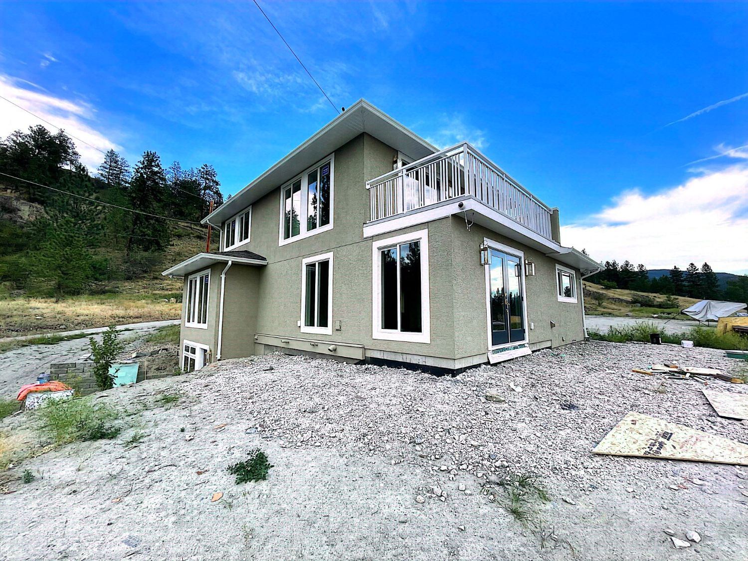 Finished second-storey addition with balcony